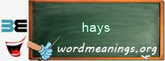 WordMeaning blackboard for hays